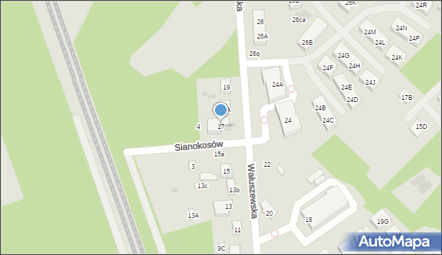 Warszawa, Wałuszewska, 17, mapa Warszawy