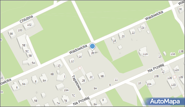 Warszawa, Wadowicka, 16, mapa Warszawy