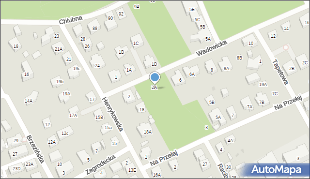 Warszawa, Wadowicka, 4, mapa Warszawy