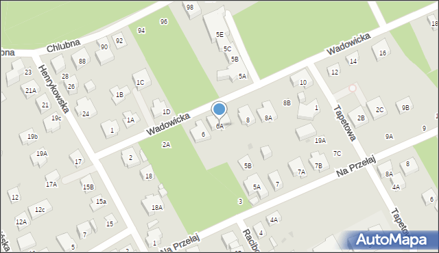 Warszawa, Wadowicka, 6A, mapa Warszawy