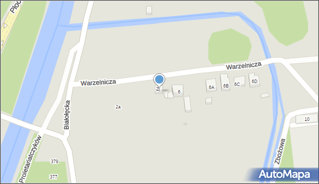 Warszawa, Warzelnicza, 4, mapa Warszawy