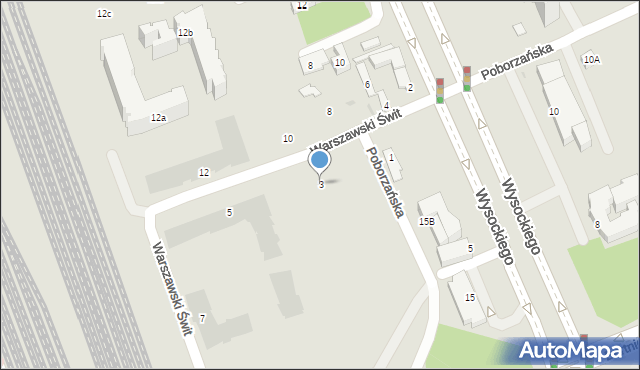 Warszawa, Warszawski Świt, 3, mapa Warszawy