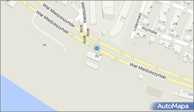 Warszawa, Wał Miedzeszyński, 381, mapa Warszawy