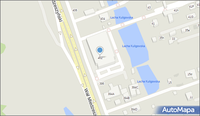 Warszawa, Wał Miedzeszyński, 402, mapa Warszawy