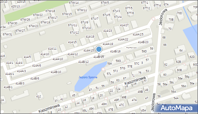 Warszawa, Wał Miedzeszyński, 414B/15, mapa Warszawy