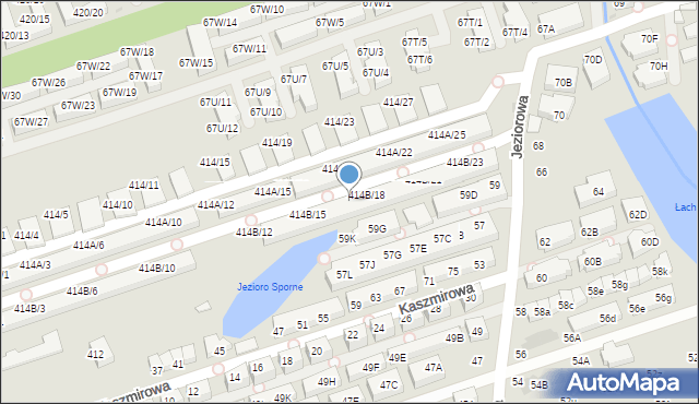 Warszawa, Wał Miedzeszyński, 414B/17, mapa Warszawy