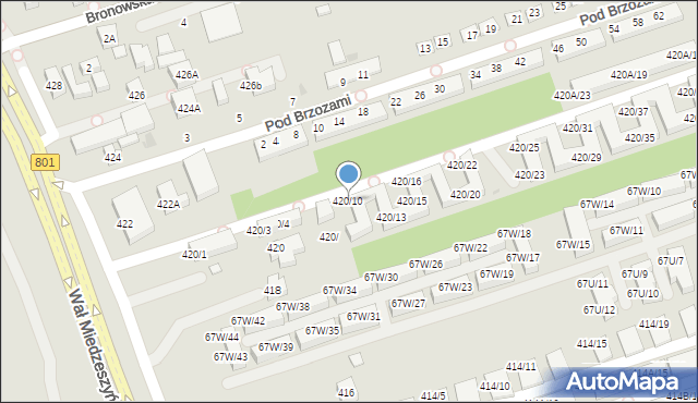Warszawa, Wał Miedzeszyński, 420/10, mapa Warszawy