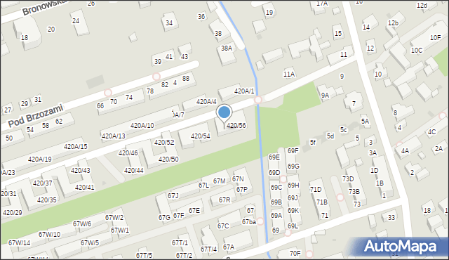 Warszawa, Wał Miedzeszyński, 420/55, mapa Warszawy