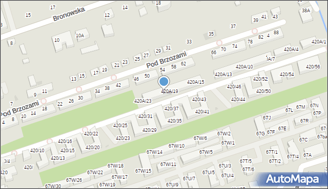 Warszawa, Wał Miedzeszyński, 420A/20, mapa Warszawy