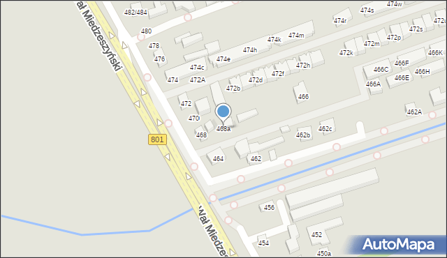 Warszawa, Wał Miedzeszyński, 468a, mapa Warszawy