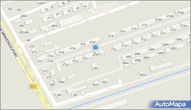 Warszawa, Wał Miedzeszyński, 472h, mapa Warszawy