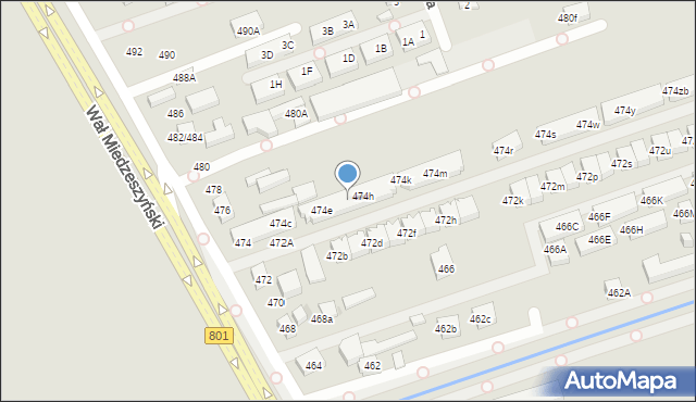 Warszawa, Wał Miedzeszyński, 474g, mapa Warszawy