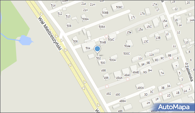 Warszawa, Wał Miedzeszyński, 504A, mapa Warszawy