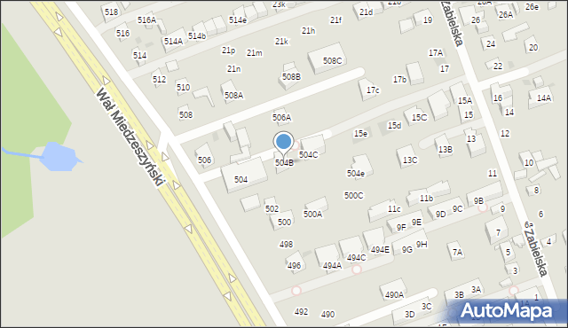 Warszawa, Wał Miedzeszyński, 504B, mapa Warszawy