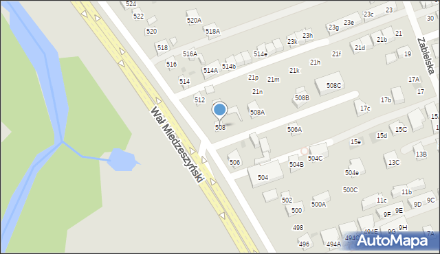 Warszawa, Wał Miedzeszyński, 508, mapa Warszawy