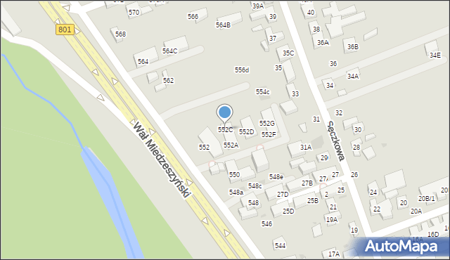 Warszawa, Wał Miedzeszyński, 552C, mapa Warszawy