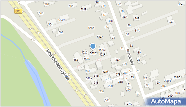 Warszawa, Wał Miedzeszyński, 552D, mapa Warszawy