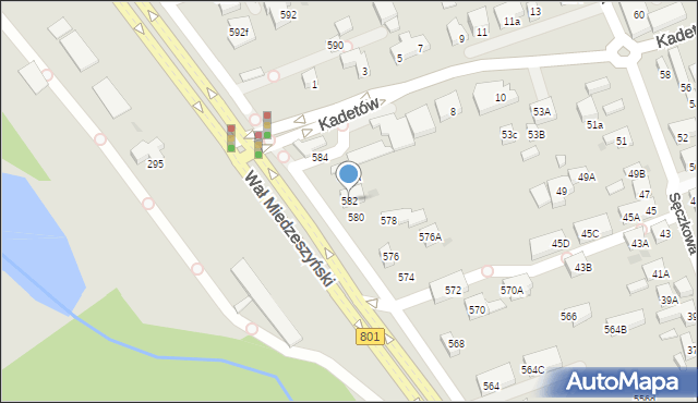 Warszawa, Wał Miedzeszyński, 582, mapa Warszawy