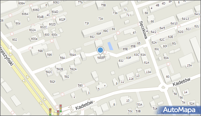 Warszawa, Wał Miedzeszyński, 592D, mapa Warszawy