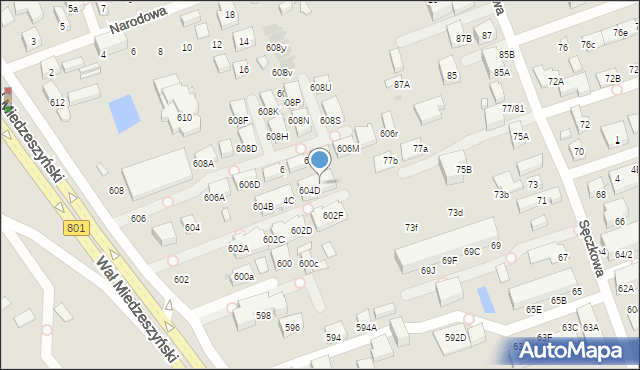Warszawa, Wał Miedzeszyński, 604F, mapa Warszawy