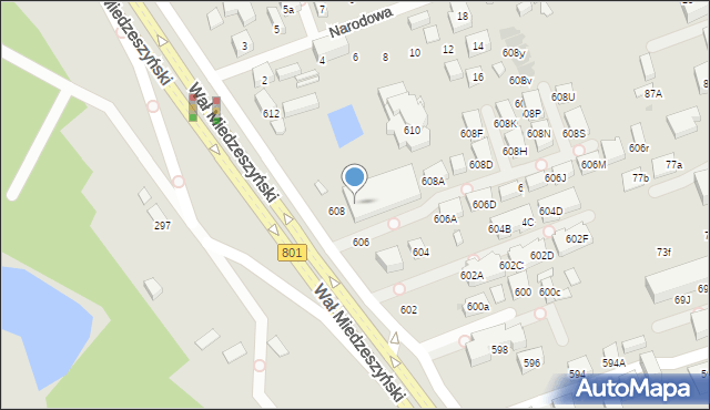 Warszawa, Wał Miedzeszyński, 608, mapa Warszawy