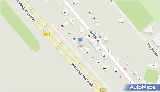 Warszawa, Wał Miedzeszyński, 290, mapa Warszawy