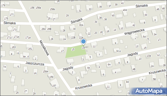 Warszawa, Wągrowiecka, 13, mapa Warszawy