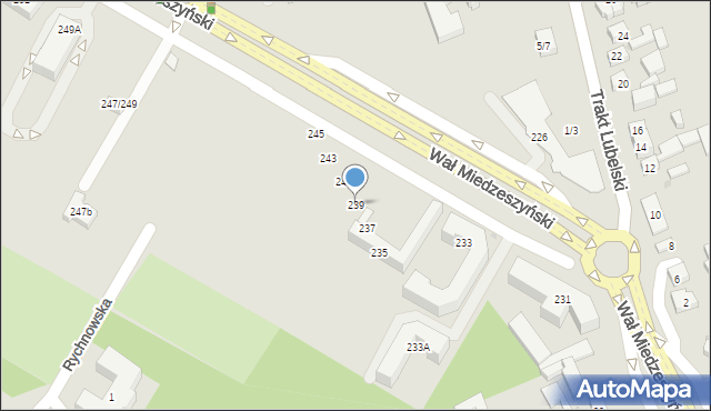 Warszawa, Wał Miedzeszyński, 239, mapa Warszawy