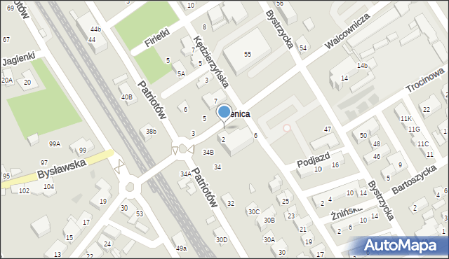 Warszawa, Walcownicza, 4/6, mapa Warszawy