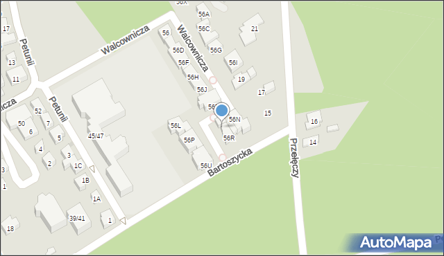 Warszawa, Walcownicza, 56O, mapa Warszawy