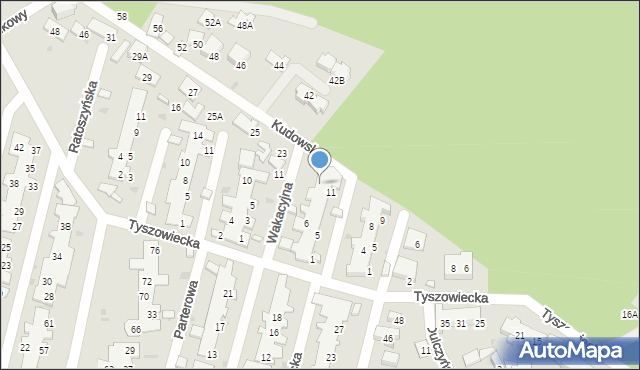 Warszawa, Wakacyjna, 12, mapa Warszawy