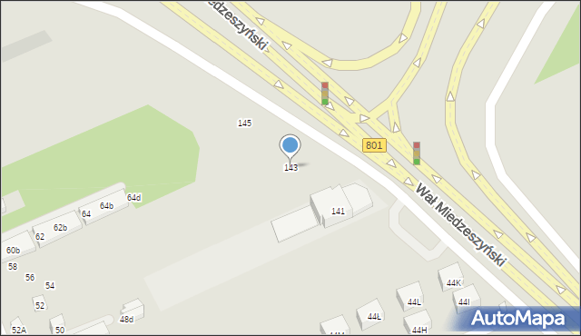 Warszawa, Wał Miedzeszyński, 143, mapa Warszawy