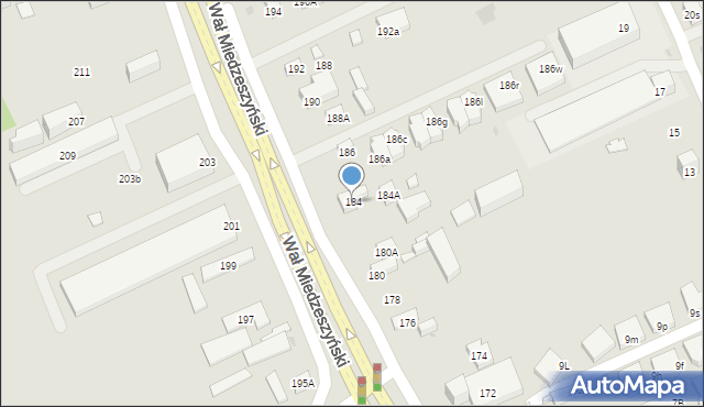Warszawa, Wał Miedzeszyński, 184, mapa Warszawy