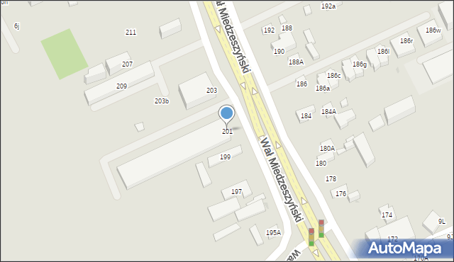 Warszawa, Wał Miedzeszyński, 201, mapa Warszawy