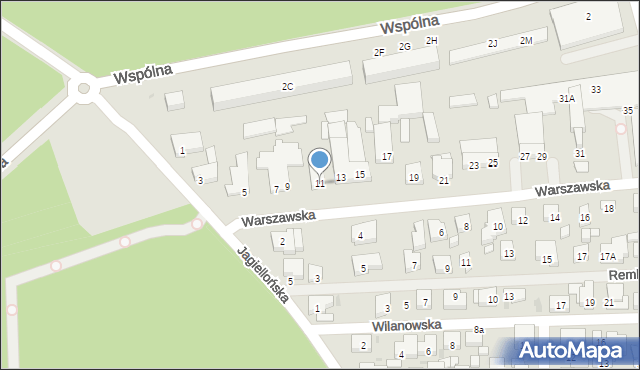 Warszawa, Warszawska, 11, mapa Warszawy