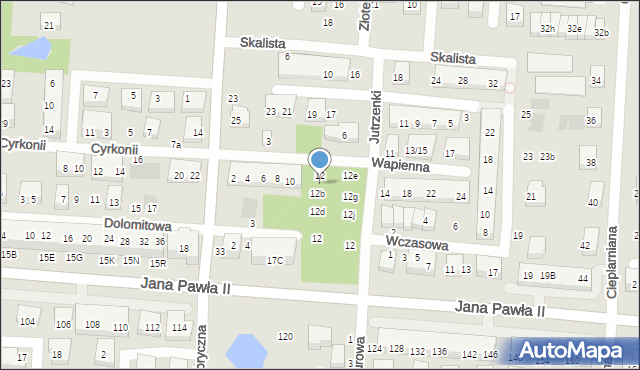 Warszawa, Wapienna, 12a, mapa Warszawy