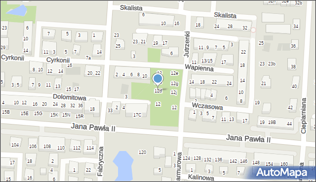 Warszawa, Wapienna, 12d, mapa Warszawy