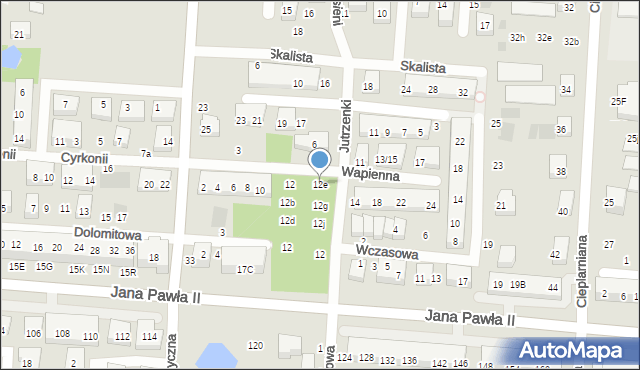 Warszawa, Wapienna, 12e, mapa Warszawy
