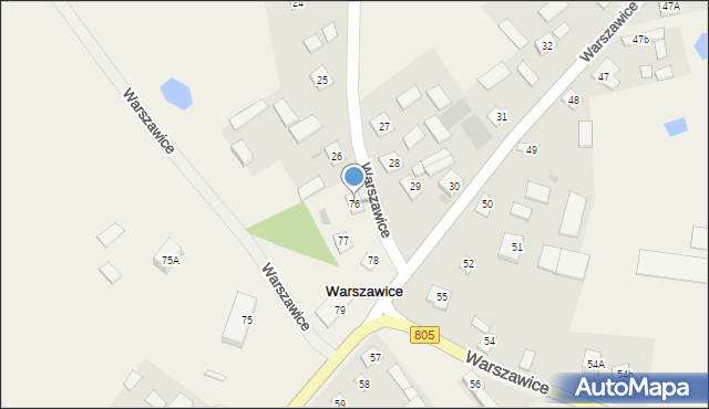 Warszawice, Warszawice, 76, mapa Warszawice