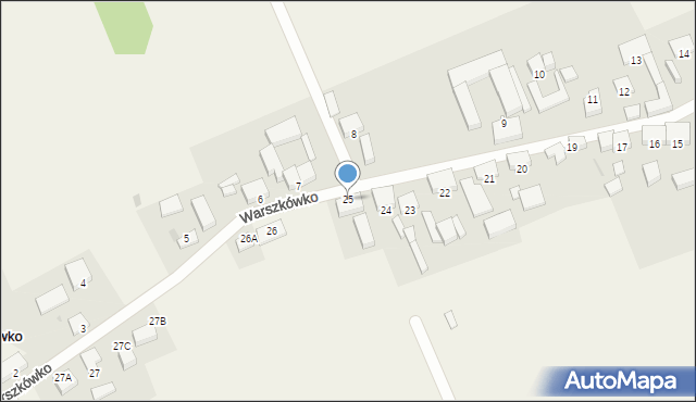 Warszkówko, Warszkówko, 25, mapa Warszkówko
