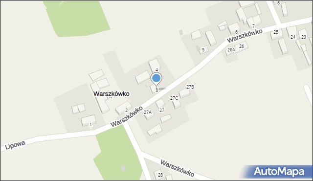 Warszkówko, Warszkówko, 3, mapa Warszkówko