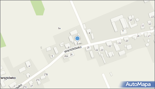 Warszkówko, Warszkówko, 7/1, mapa Warszkówko