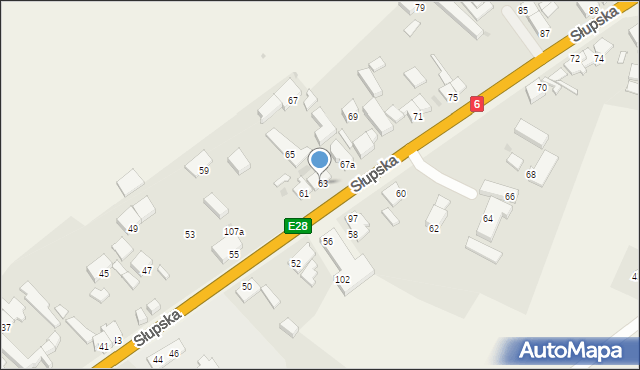 Warszkowo, Warszkowo, 100, mapa Warszkowo