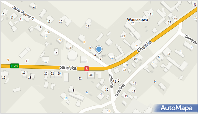 Warszkowo, Warszkowo, 135, mapa Warszkowo