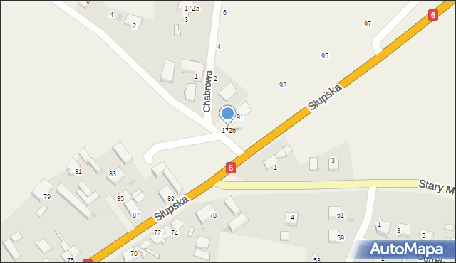 Warszkowo, Warszkowo, 172b, mapa Warszkowo