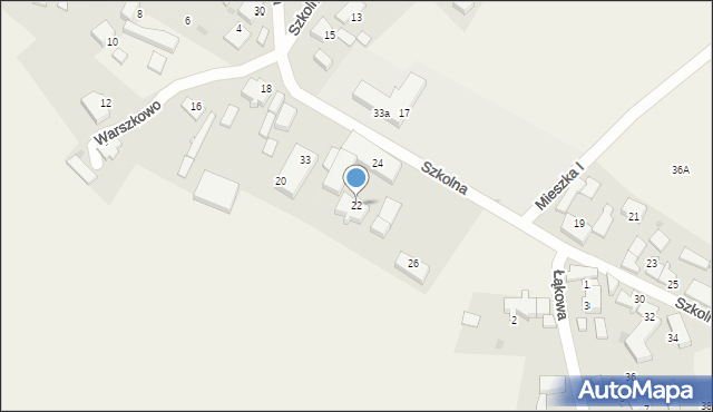 Warszkowo, Warszkowo, 34a, mapa Warszkowo