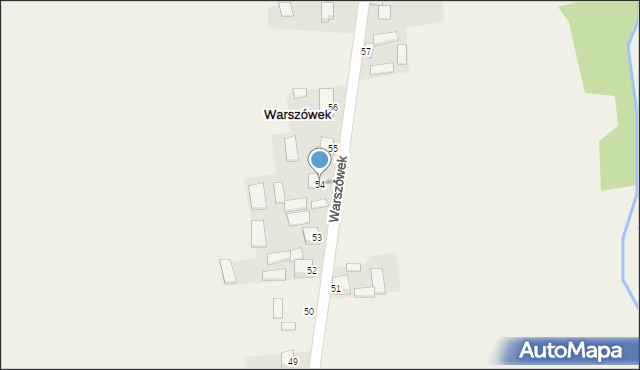 Warszówek, Warszówek, 54, mapa Warszówek