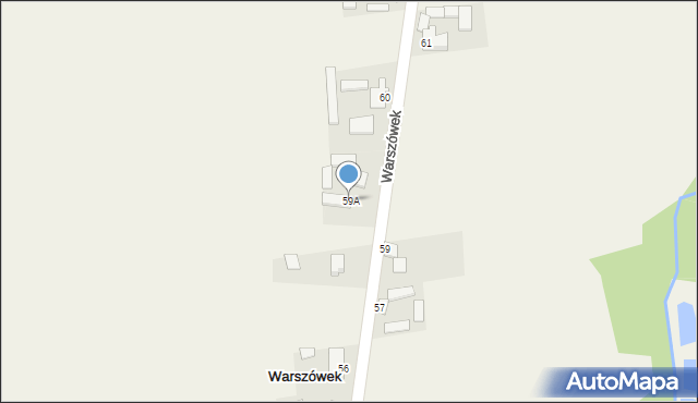 Warszówek, Warszówek, 59A, mapa Warszówek