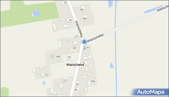 Warszówka, Warszówka, 49, mapa Warszówka