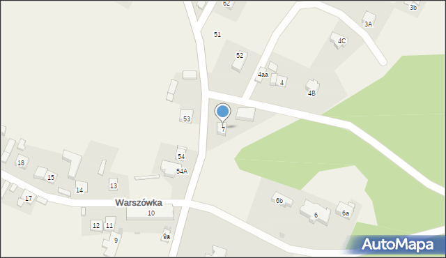 Warszówka, Warszówka, 7, mapa Warszówka